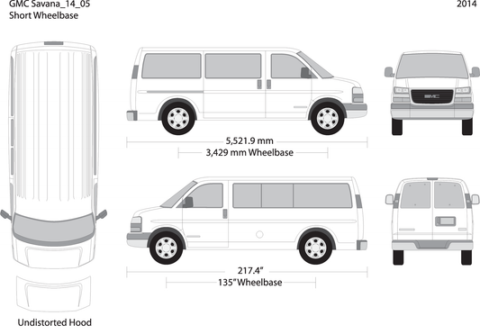 2014 Gmc Savana V05 Vehicle Wrap Template