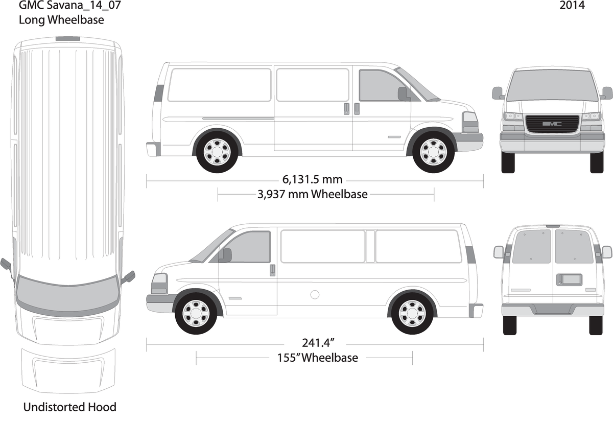 2014 Gmc Savana V07 Vehicle Wrap Template