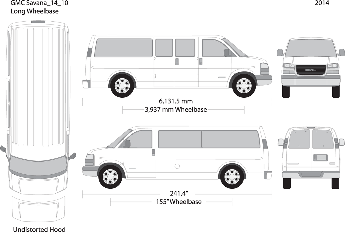 2014 Gmc Savana V10 Vehicle Wrap Template