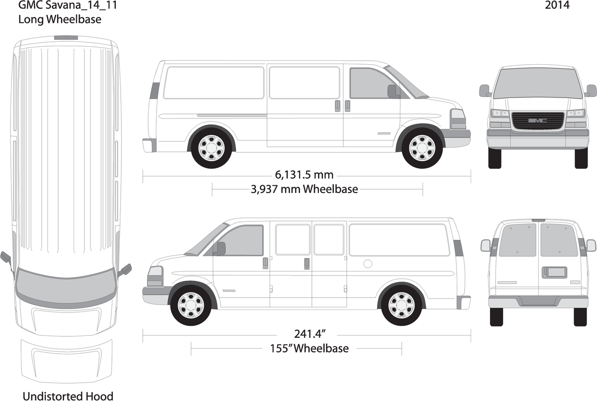 2014 Gmc Savana V11 Vehicle Wrap Template