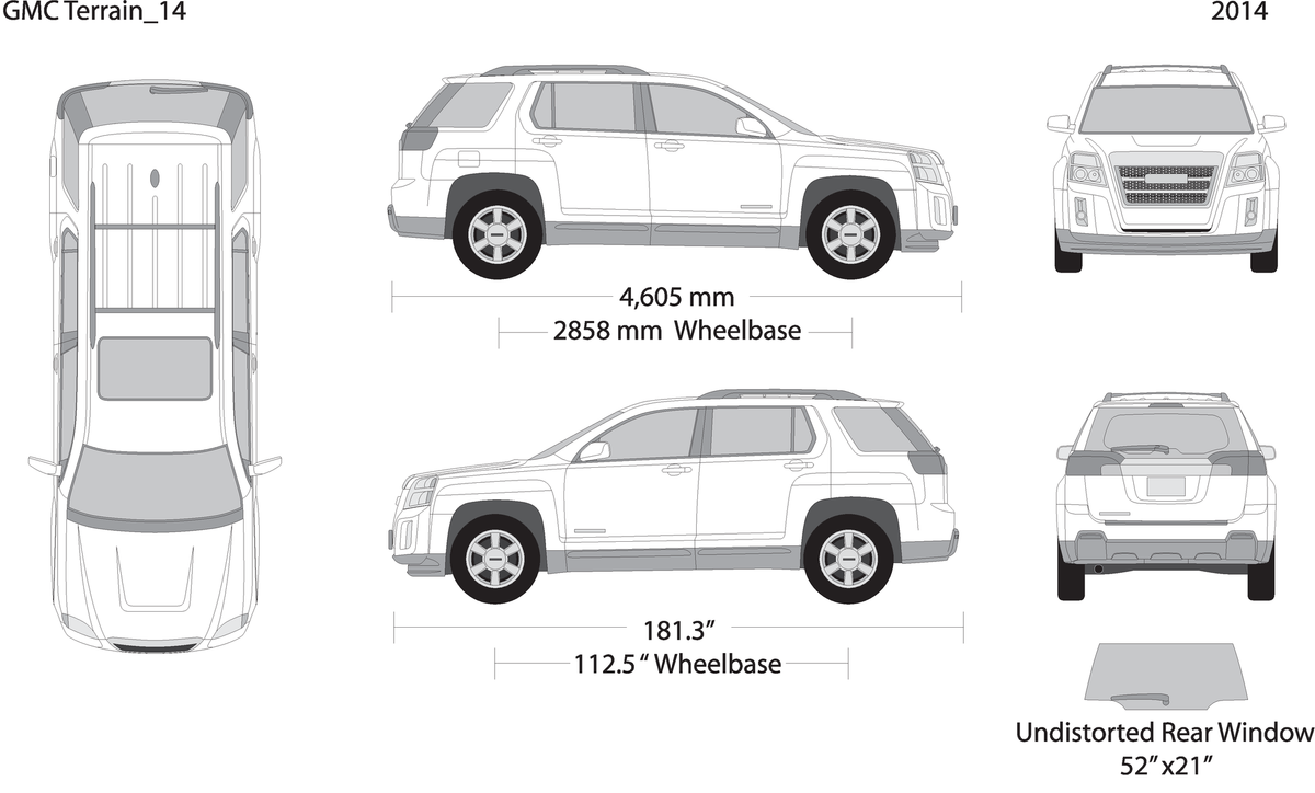 2014 Gmc Terrain V14 Vehicle Wrap Template