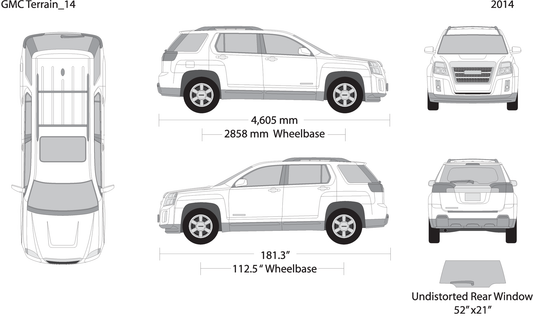 2014 Gmc Terrain V14 Vehicle Wrap Template