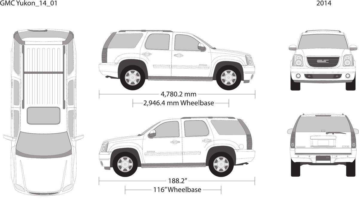 2014 GMC Yukon vector wrap template V01, Design-Ready PDF - GravBase