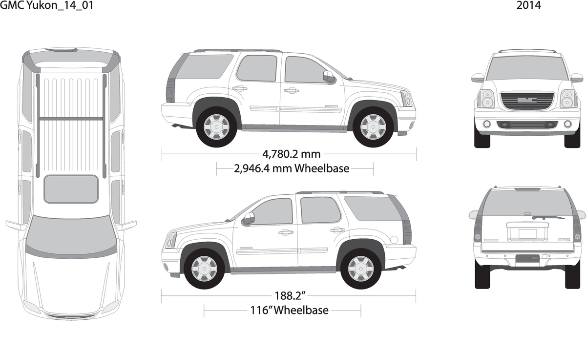 2014 Gmc Yukon V01 Vehicle Wrap Template