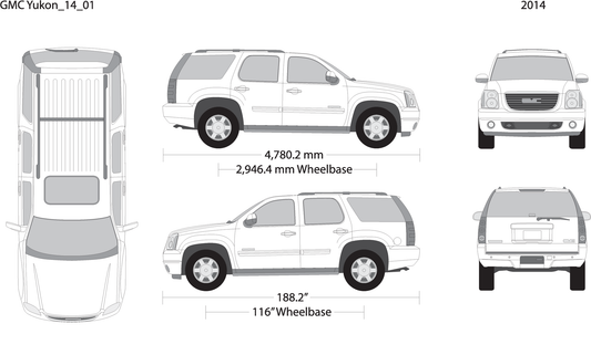 2014 Gmc Yukon V01 Vehicle Wrap Template