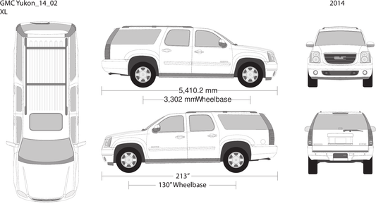 2014 GMC Yukon vector wrap template V02, Design-Ready PDF - GravBase