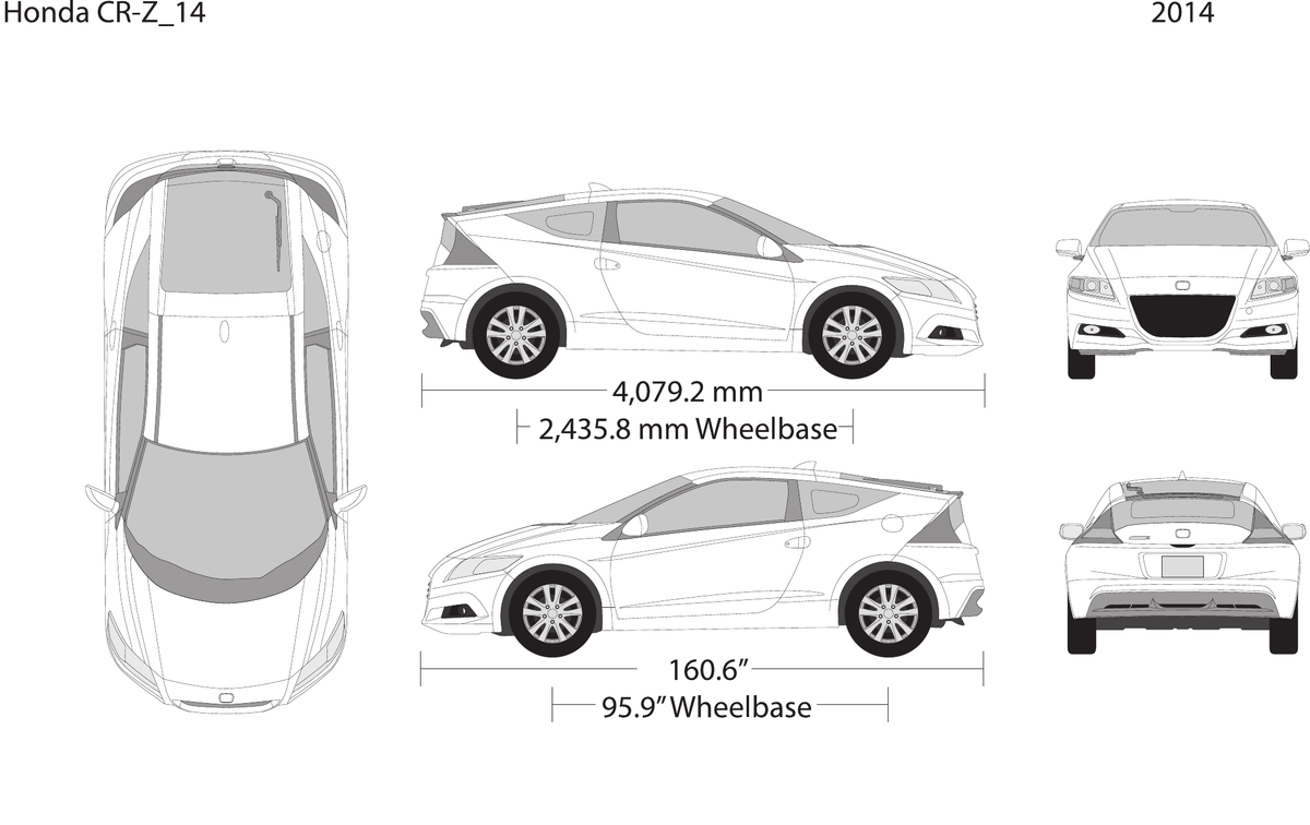 2014 Honda CR-Z Vector Wrap Template - GravBase