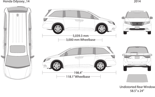 2014 Honda Odyssey Vector Wrap Template - GravBase