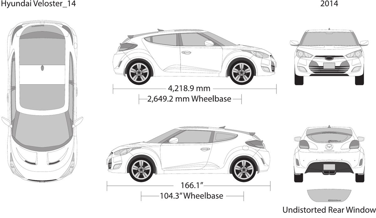 2014 Hyundai Veloster vector wrap template, Design-Ready PDF - GravBase