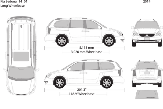 2014 Kia Sedona vector wrap template, Design-Ready PDF - GravBase