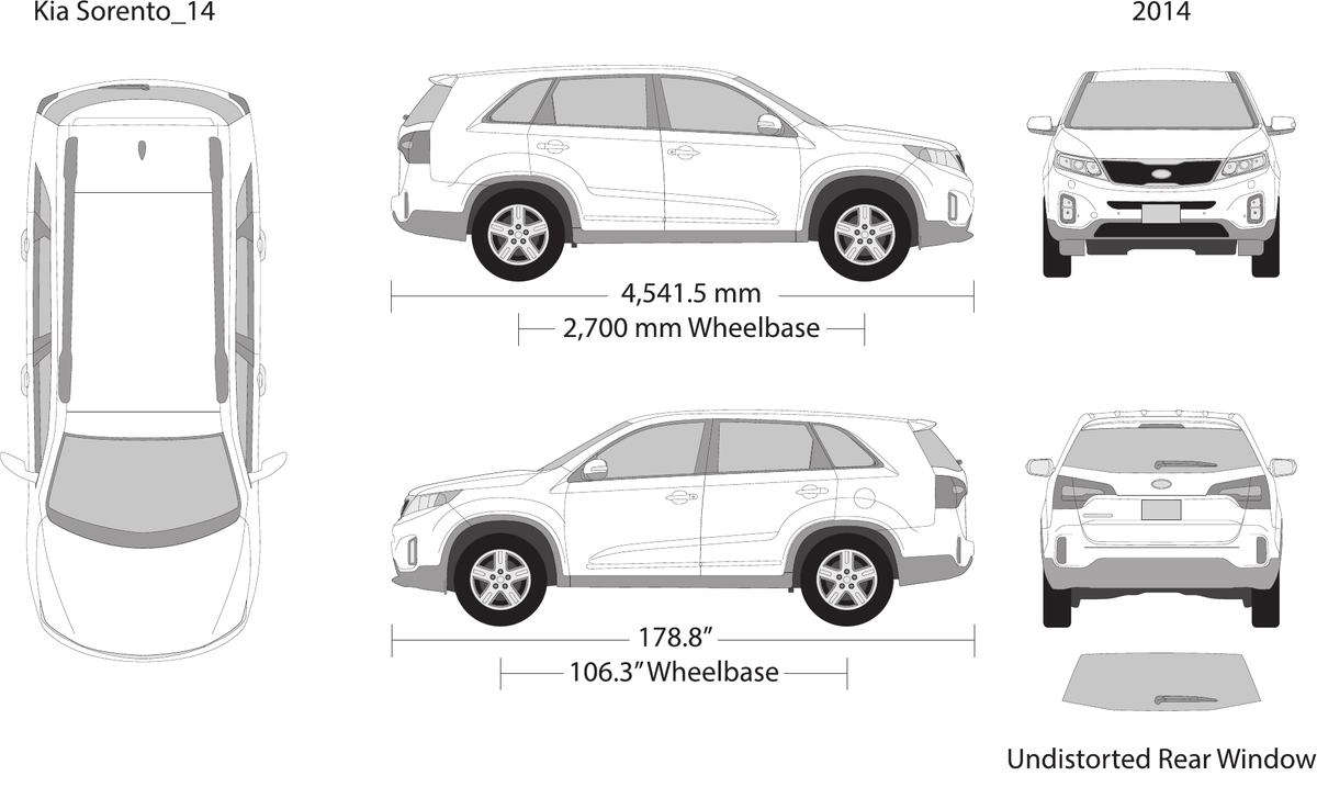 2014 Kia Sorento Vector Wrap Template - GravBase
