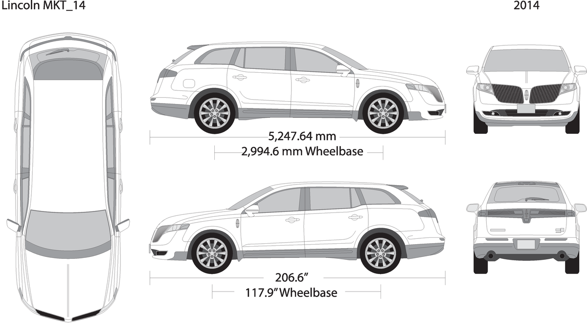 2014 Lincoln Mkt V14 Vehicle Wrap Template
