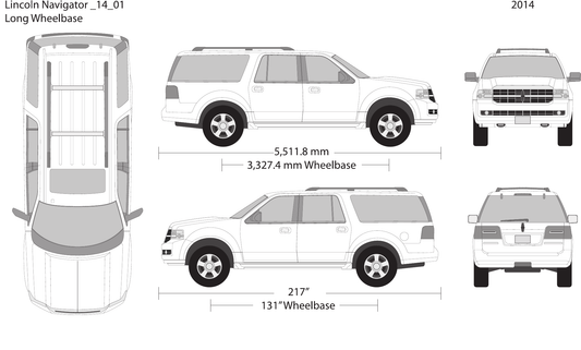 2014 Lincoln Navigator vector wrap template, Design-Ready PDF - GravBase