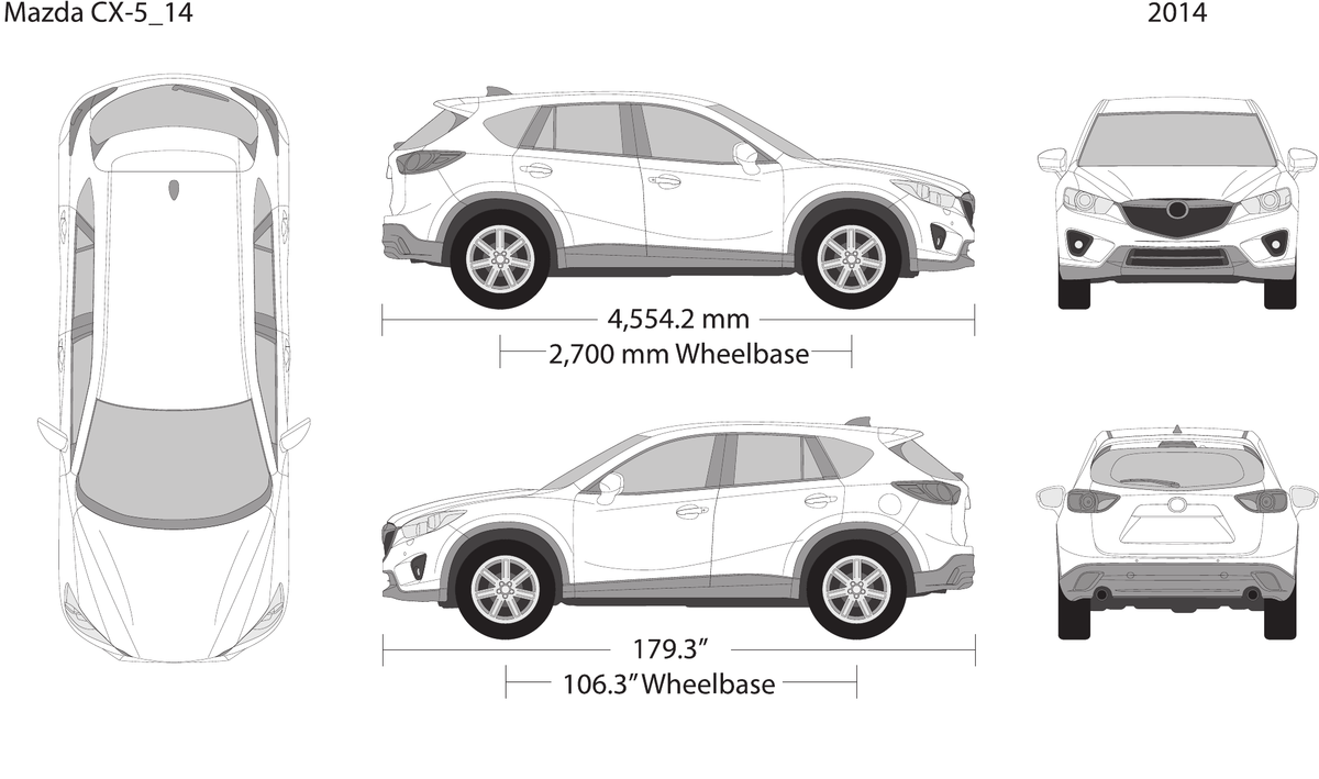 2014 Mazda CX-5 vector wrap template, Design-Ready PDF - GravBase