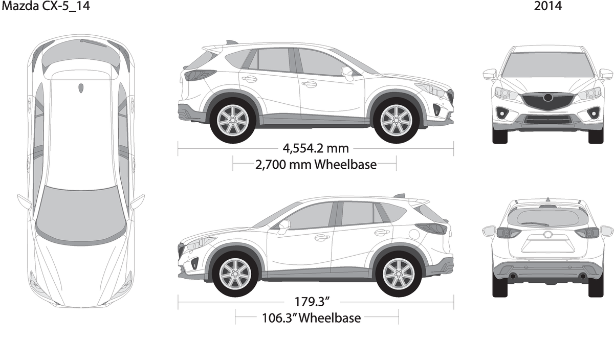 2014 Mazda Cx 5 V14 Vehicle Wrap Template