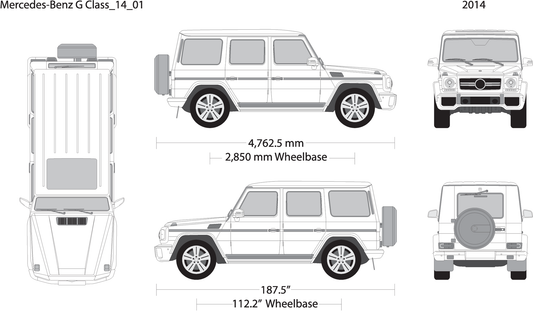 2014 Mercedes G Class V01 Vehicle Wrap Template