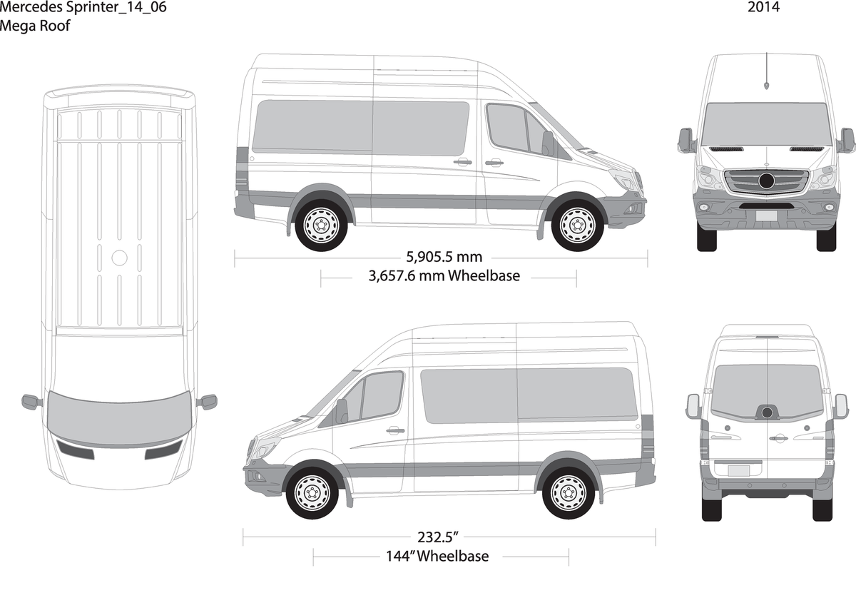 2014 Mercedes Sprinter V06 Vehicle Wrap Template