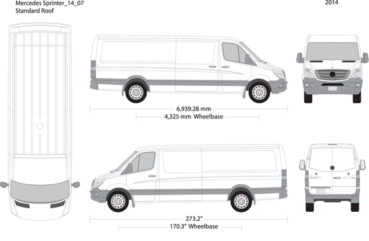 2014 Mercedes Sprinter V07 Vehicle Wrap Template