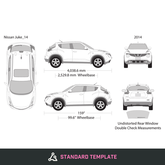 2014 Nissan Juke vector wrap template, Design-Ready PDF - GravBase