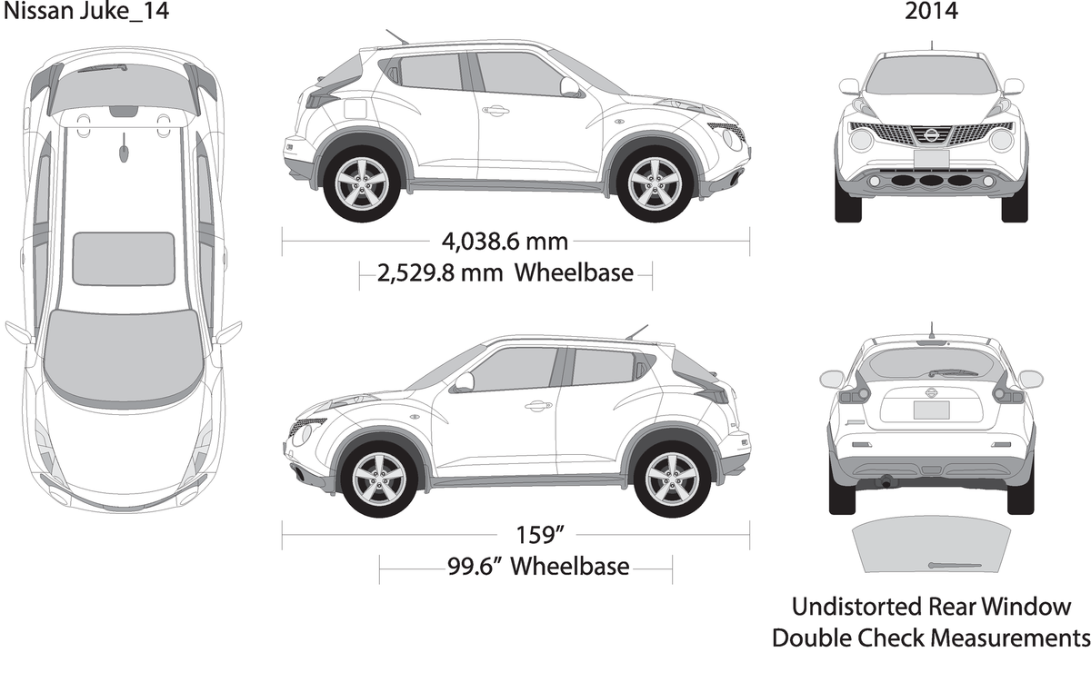 2014 Nissan Juke V14 Vehicle Wrap Template