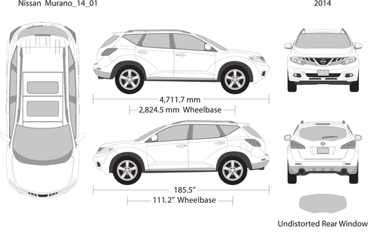 2014 Nissan Murano vector wrap template, Design-Ready PDF - GravBase
