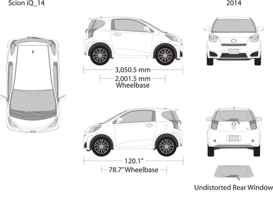 2014 Scion Iq vector wrap template, Design-Ready PDF - GravBase