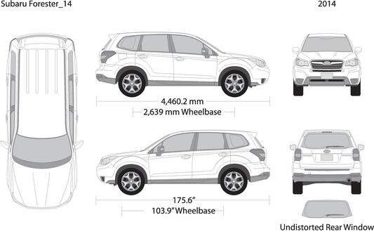 2014 Subaru Forester V14 Vehicle Wrap Template