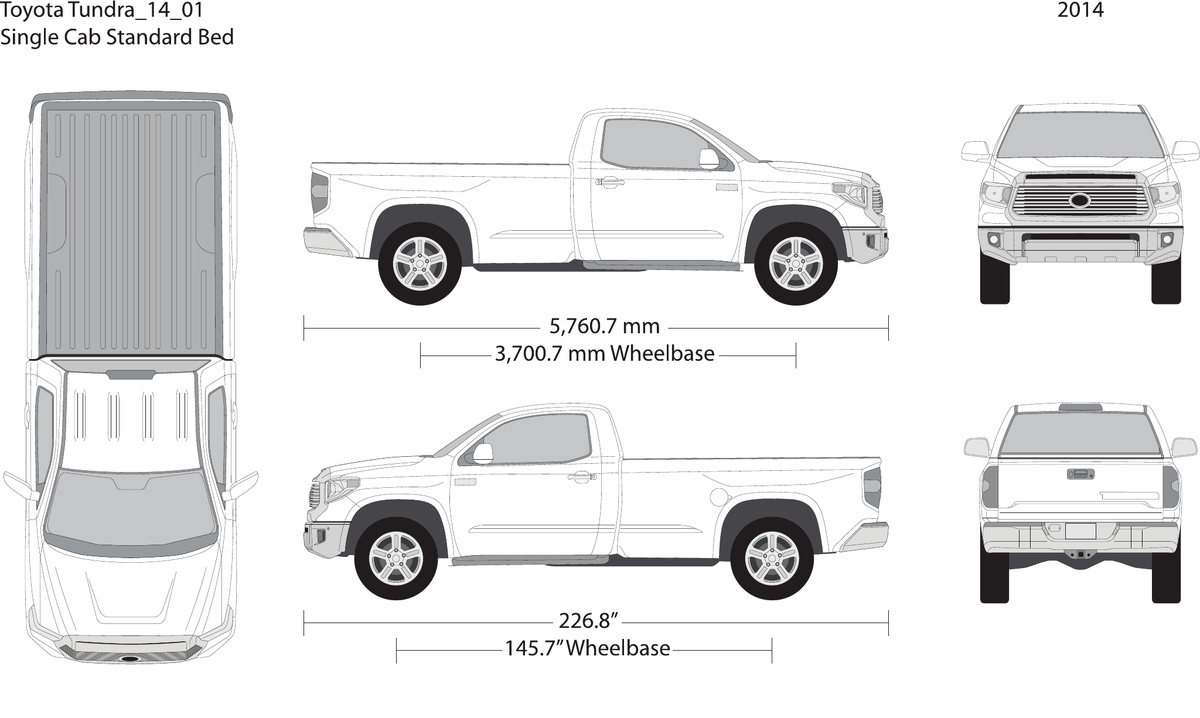2014 Toyota Tundra vector wrap template V01, Design-Ready PDF - GravBase