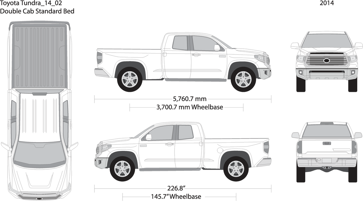 2014 Toyota Tundra V02 Vehicle Wrap Template