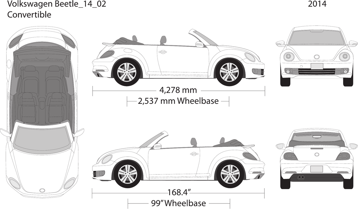 2014 Volkswagen Beetle vector wrap template V02, Design-Ready PDF - GravBase
