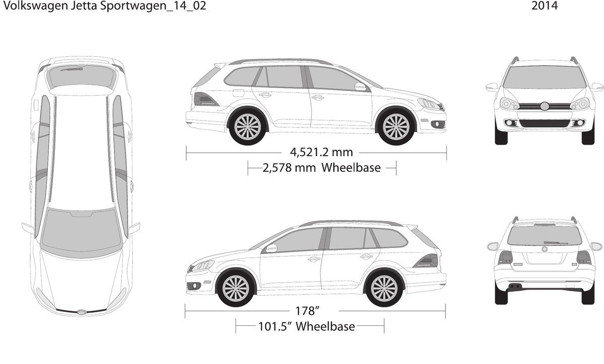 2014 Volkswagen Jetta vector wrap template V02, Design-Ready PDF - GravBase