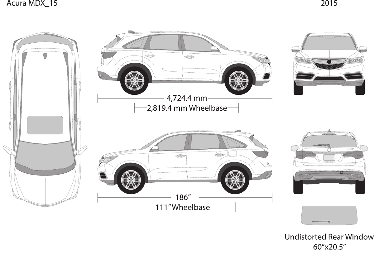 2015 Acura MDX vector wrap template, Design-Ready PDF - GravBase