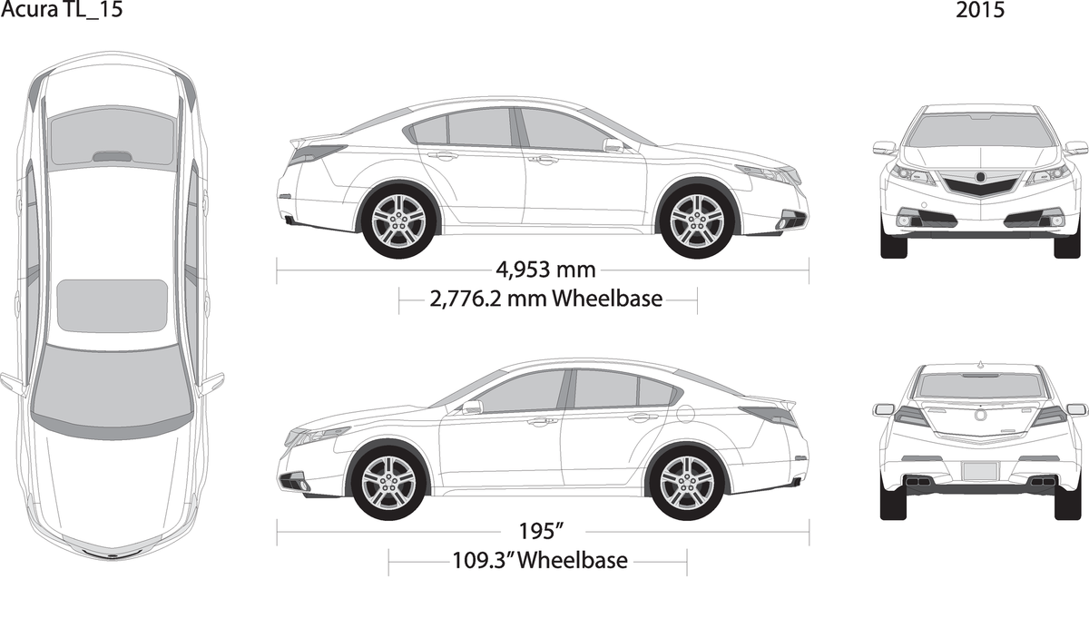 2015 Acura Tl V15 Vehicle Wrap Template