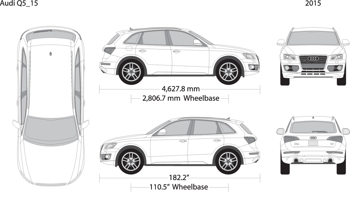 2015 Audi Q5 V15 Vehicle Wrap Template