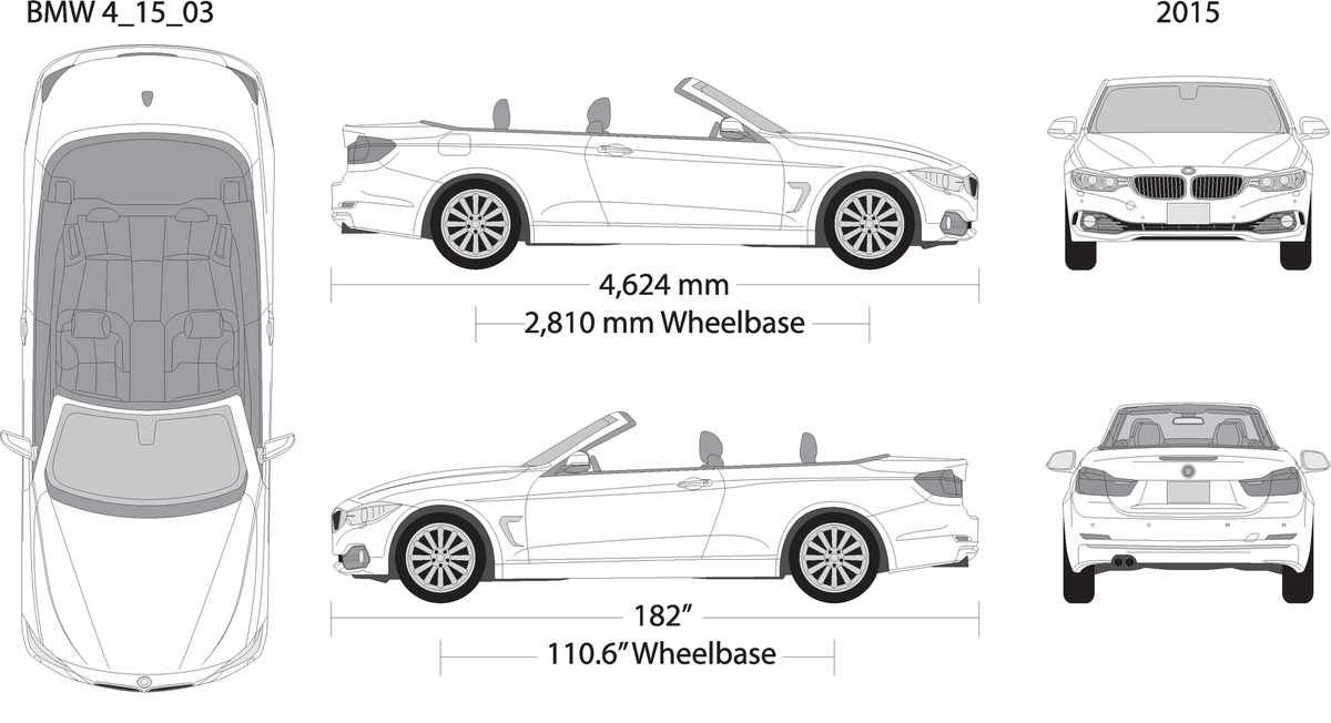 2015 Bmw 4 V03 Vehicle Wrap Template