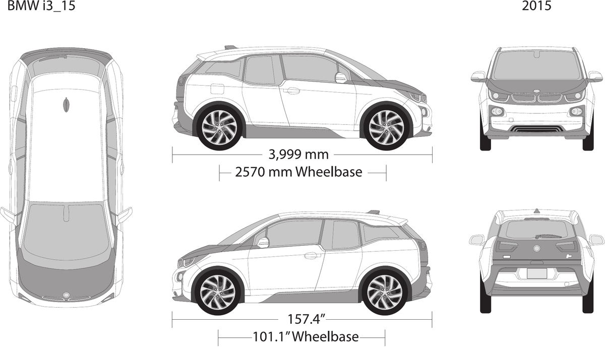 2015 BMW I3 vector wrap template, Design-Ready PDF - GravBase