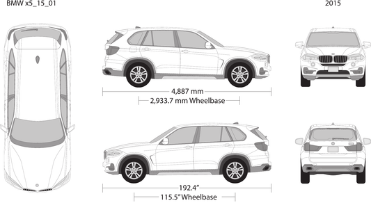 2015 BMW X5 vector wrap template, Design-Ready PDF - GravBase