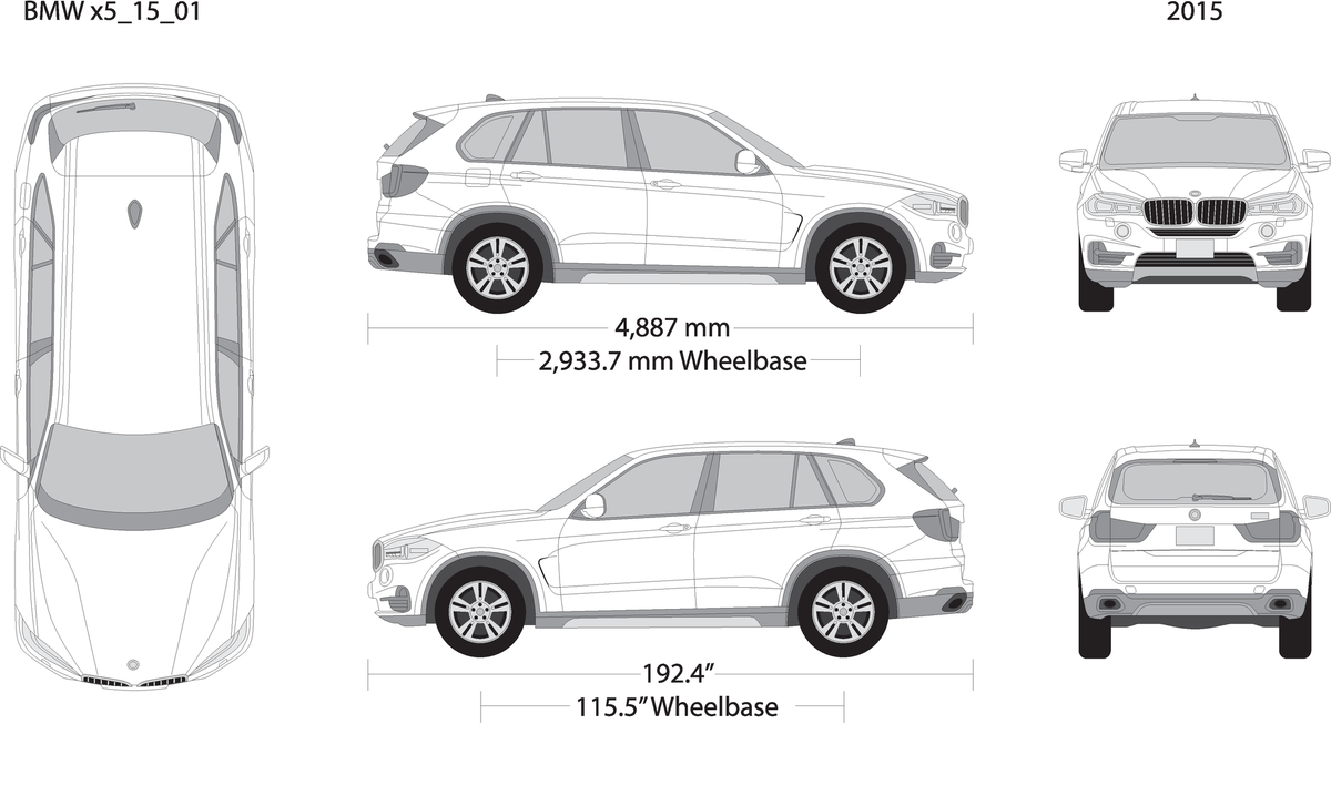 2015 Bmw X5 V01 Vehicle Wrap Template