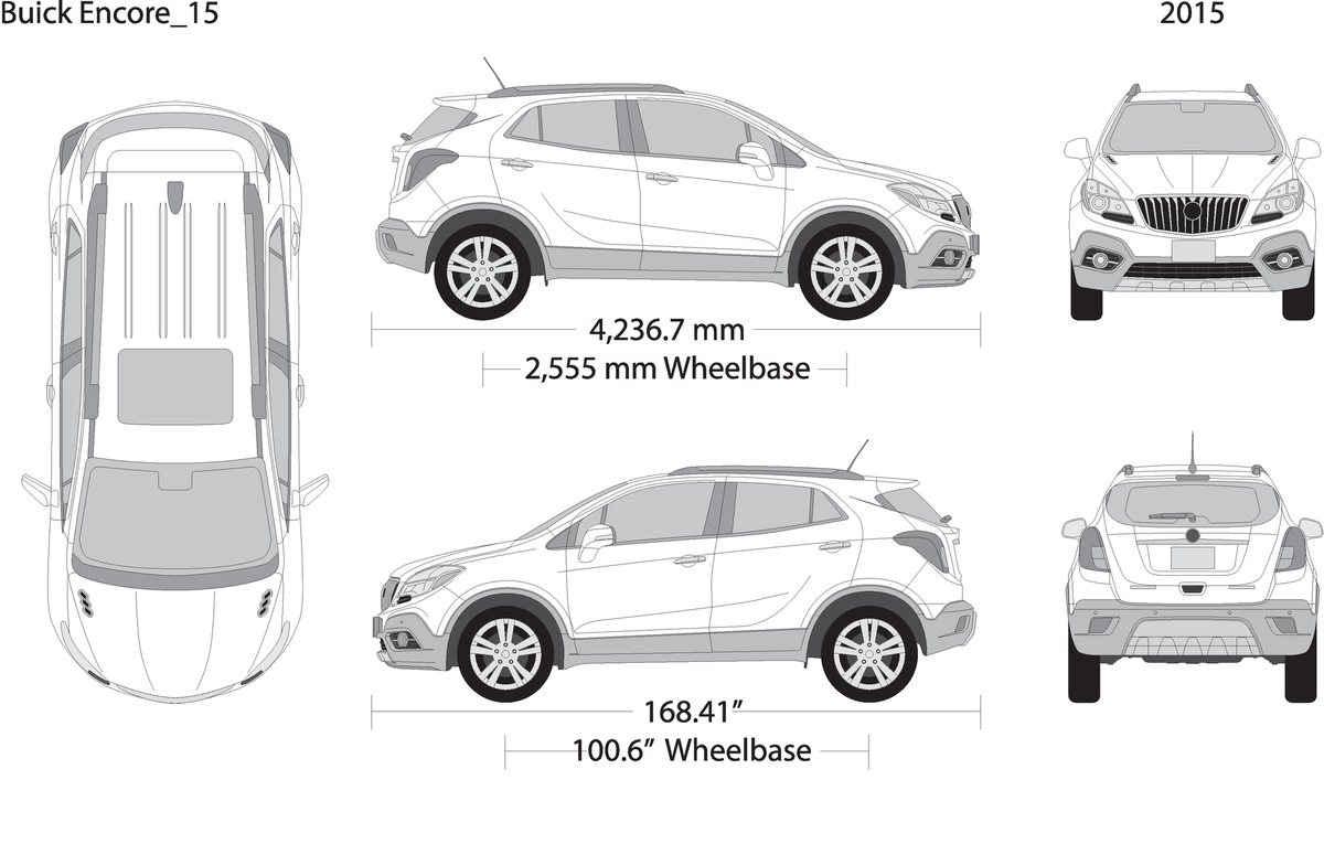 2015 Buick Encore V15 Vehicle Wrap Template