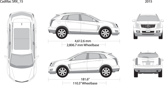 2015 Cadillac Srx V15 Vehicle Wrap Template