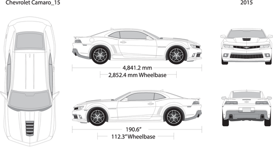 2015 Chevy Camaro V01 Vehicle Wrap Template