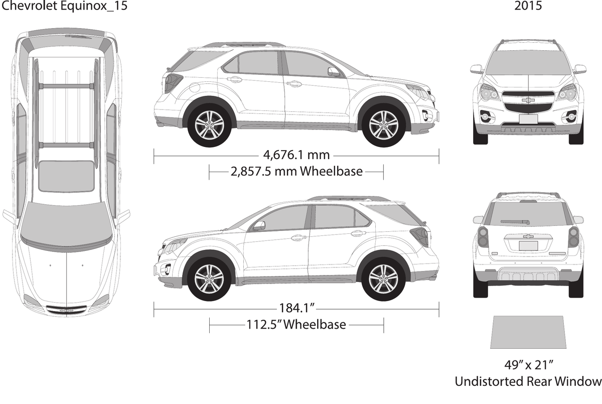 2015 Chevy Equinox vector wrap template, Design-Ready PDF - GravBase