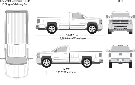2015 Chevy Silverado 2500 3500 Hd V06 Vehicle Wrap Template
