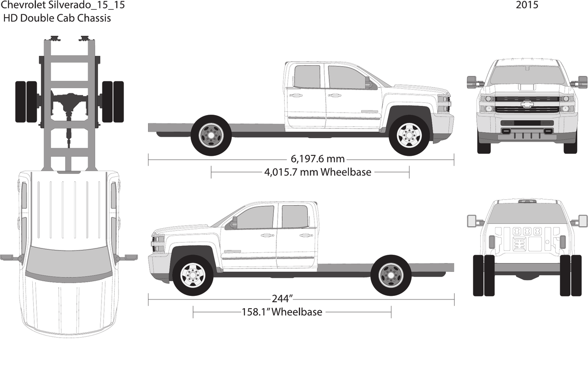 2015 Chevy Silverado 2500-3500 HD vector wrap template V15, Design-Ready PDF - GravBase