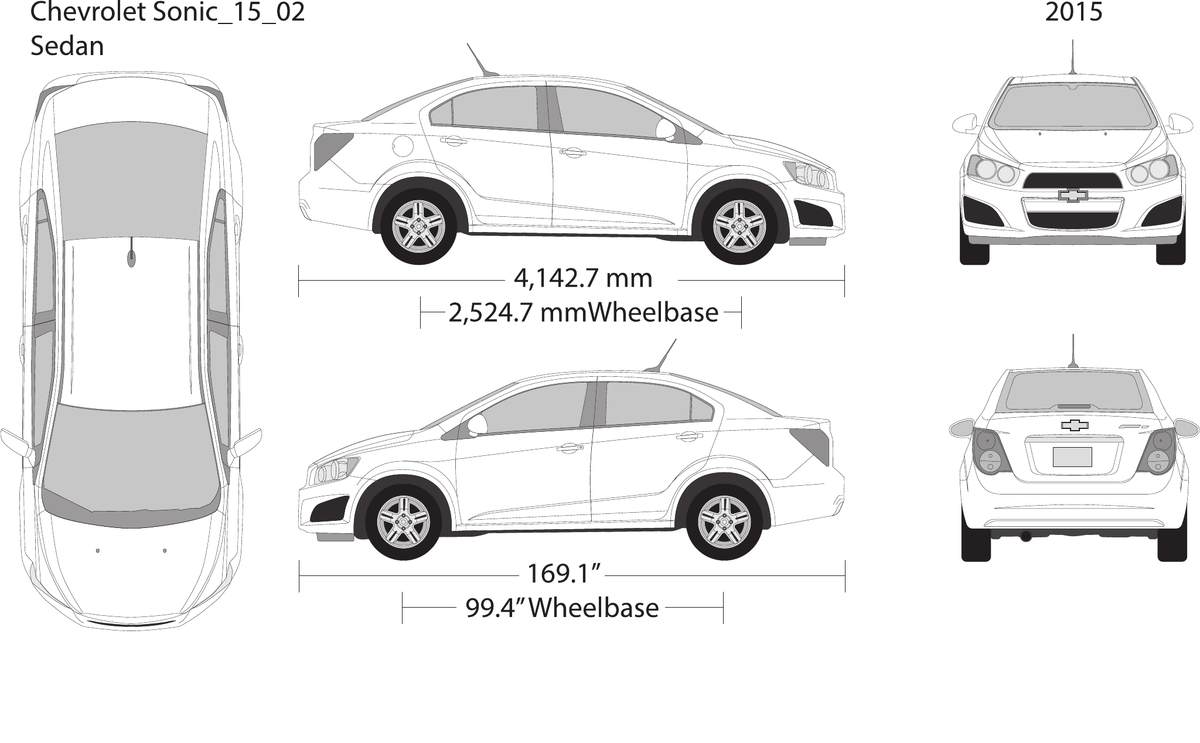 2015 Chevy Sonic vector wrap template V02, Design-Ready PDF - GravBase