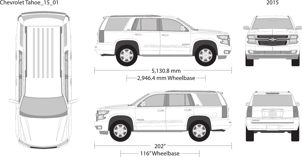 2015 Chevy Tahoe vector wrap template, Design-Ready PDF - GravBase