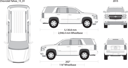 2015 Chevy Tahoe V01 Vehicle Wrap Template