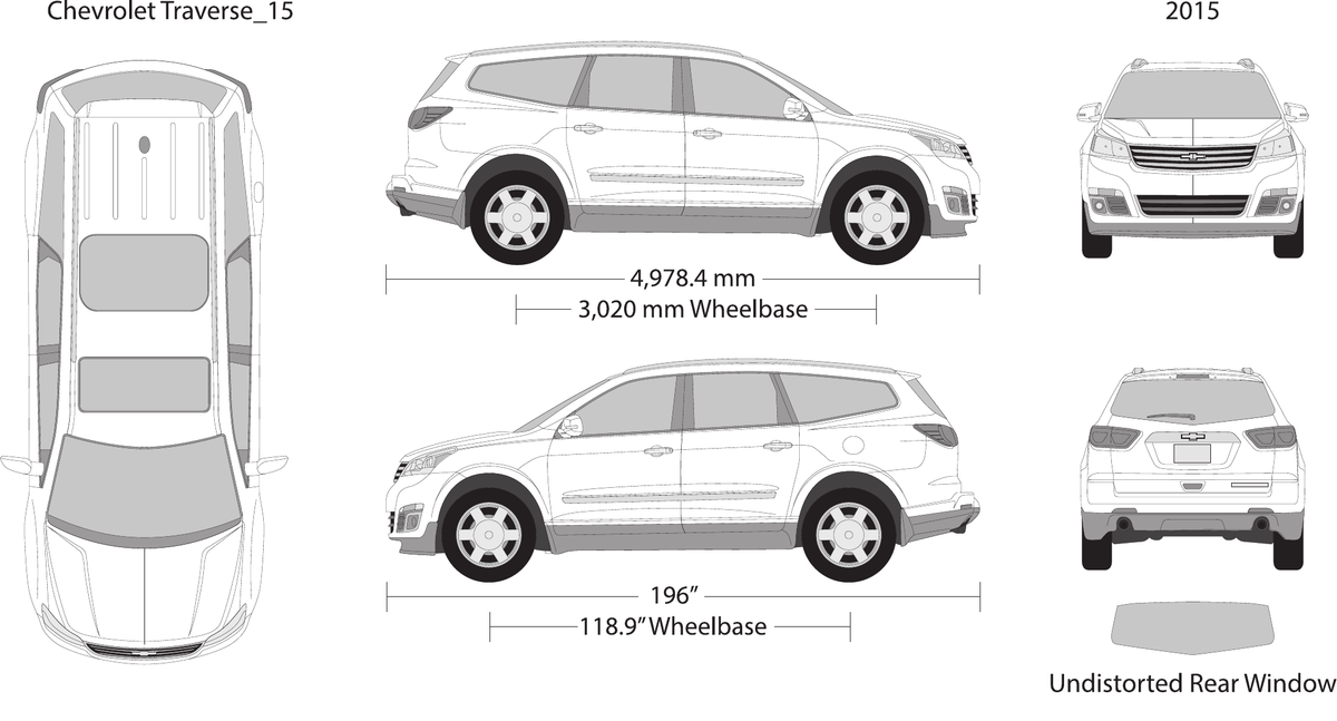 2015 Chevy Traverse vector wrap template, Design-Ready PDF - GravBase