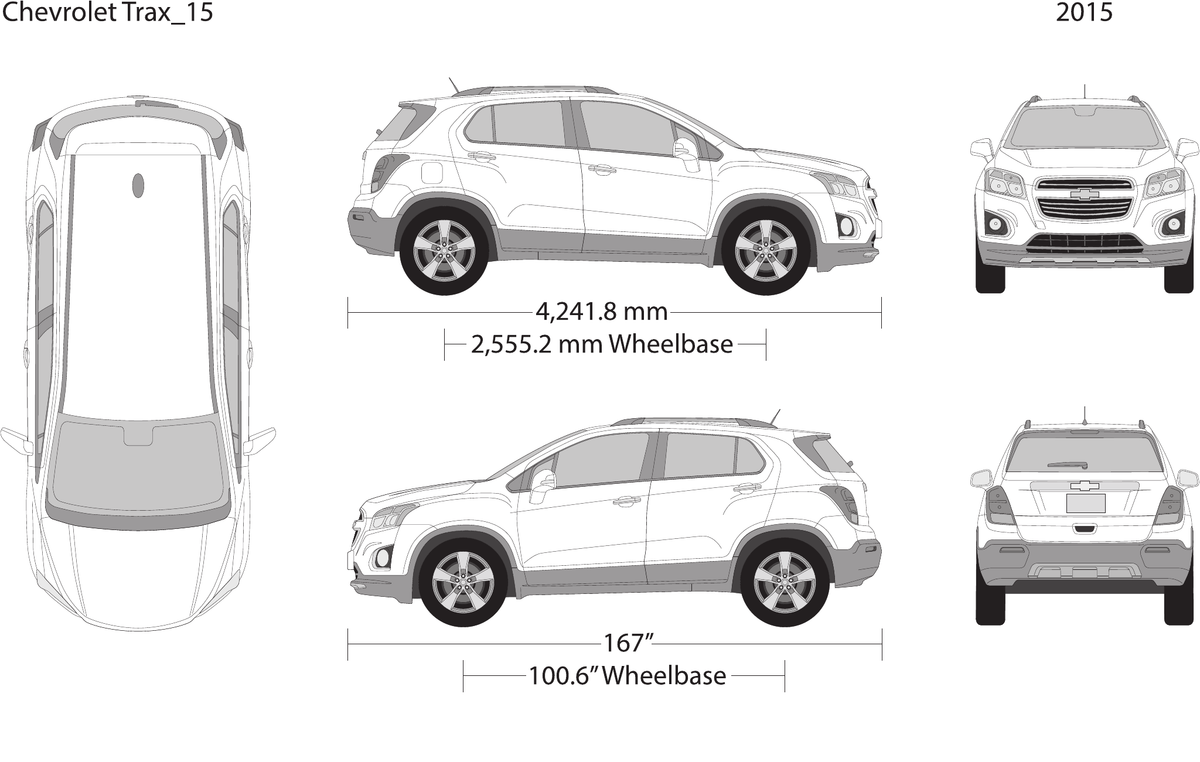 2015 Chevy Trax Vector Wrap Template - GravBase