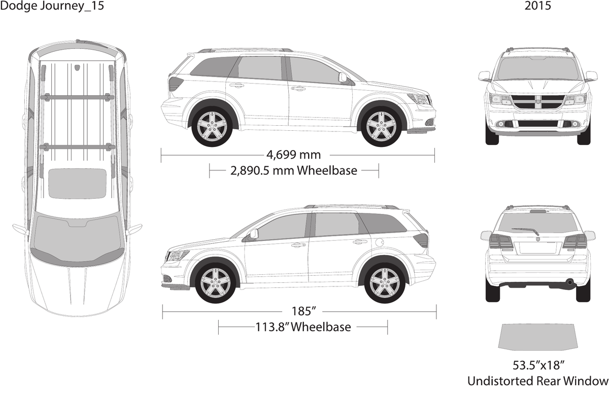 2015 Dodge Journey vector wrap template, Design-Ready PDF - GravBase